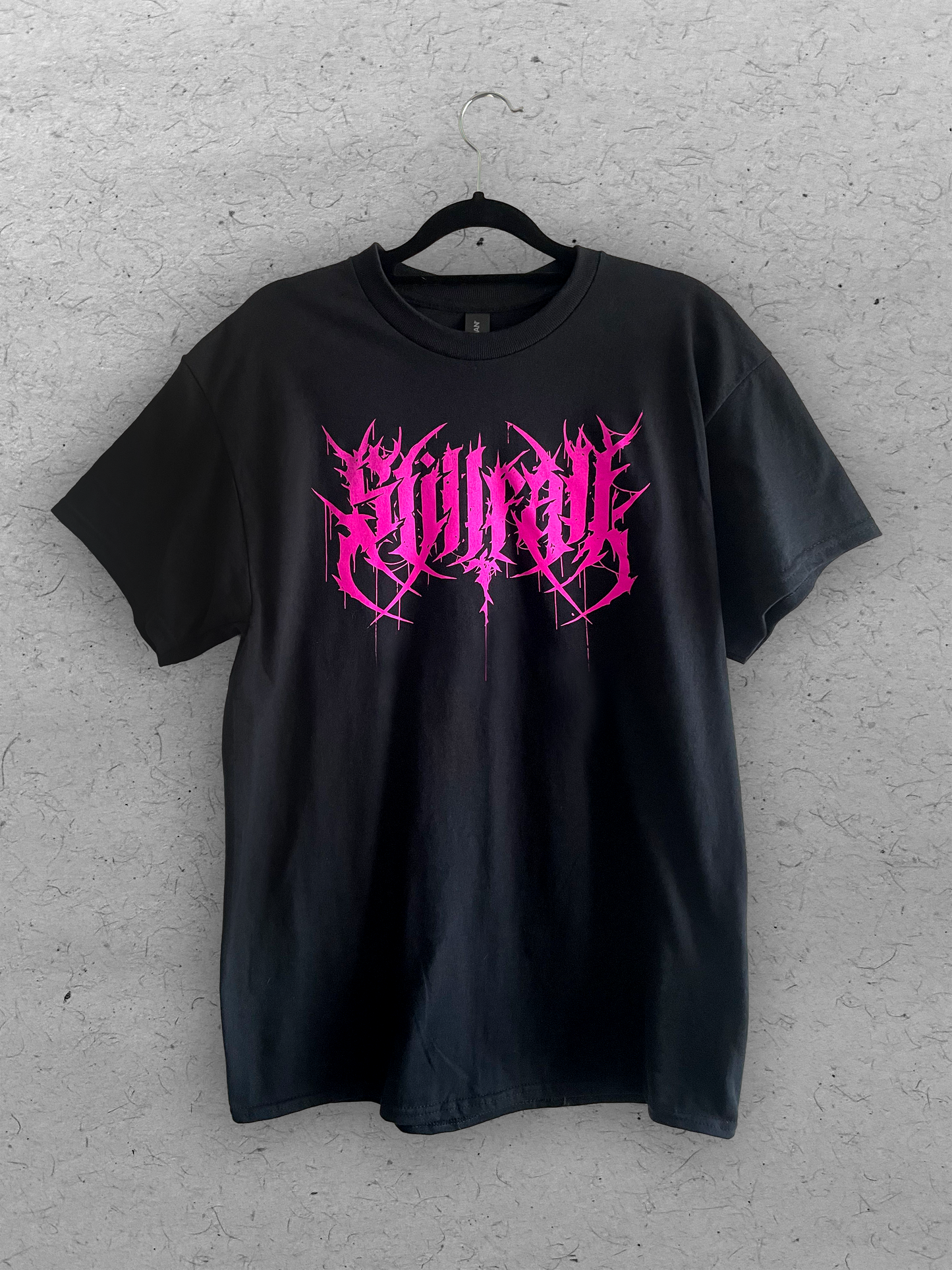 Stillfall Logo Black Tee - Magenta